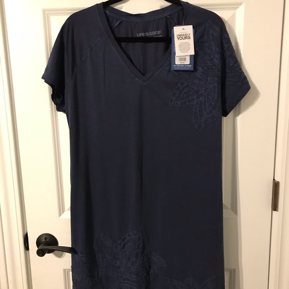 Life is Good Women's Navy V-Neck Dress